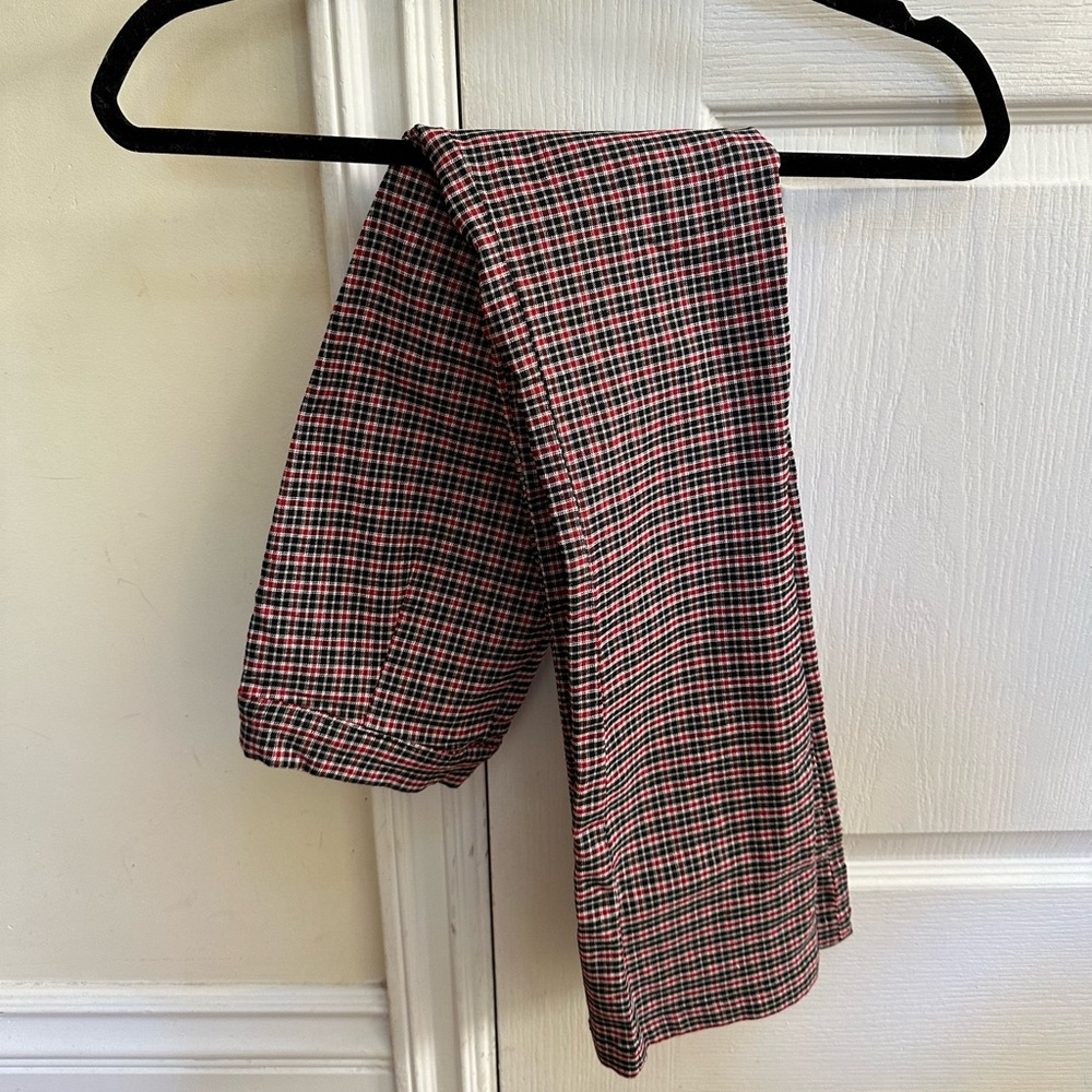 Urban Outfitters red and black plaid flare pants